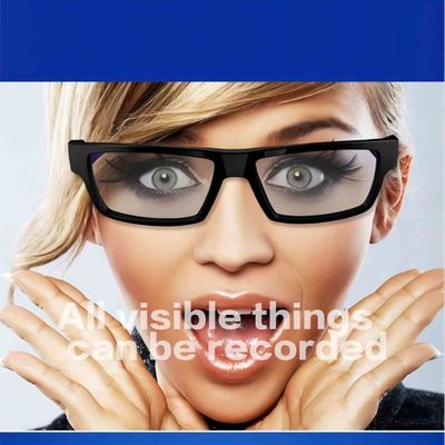 Lunettes de soleil de caméra cachées par TR90 un poids léger 40g à commande par effleurement de doigt