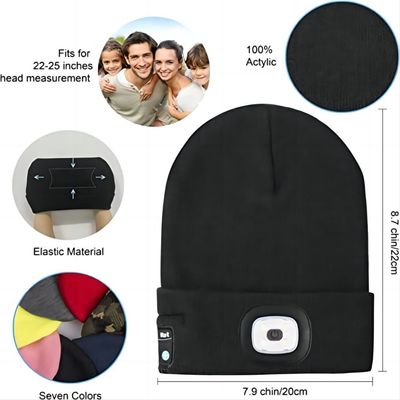 Chapeau de 4 de LED de phare écouteurs de Bluetooth avec les cadeaux d'anniversaire sans fil d'écouteurs