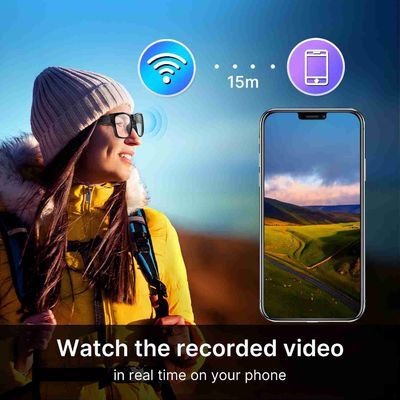 Connexion globale de l'Internet P2P de WIFI Live Streaming Wearable Smart Glasses