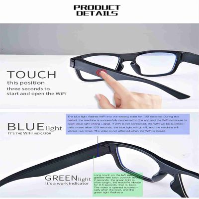 Lunettes de soleil 1080p de Security Smart Camera de garde de collection de preuve avec l'enregistrement vidéo audio
