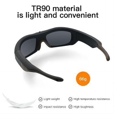 Pleines lunettes de soleil visuelles de HD 1080P Bluetooth avec la lentille UV polarisée de sécurité de protection