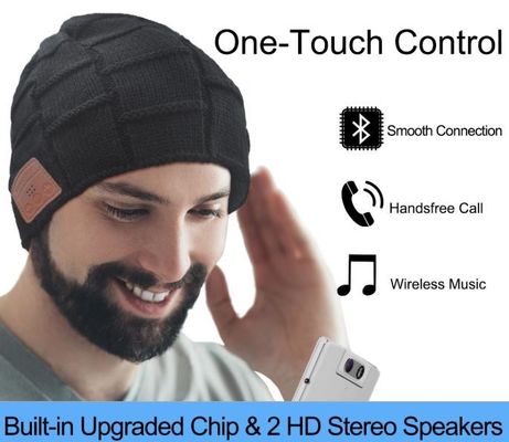 Calotte de Bluetooth pour le chapeau de Bluetooth des hommes, les cadeaux des hommes, cadeaux de technologie de Noël de Beanie Hat Black Headphones Unique de femmes