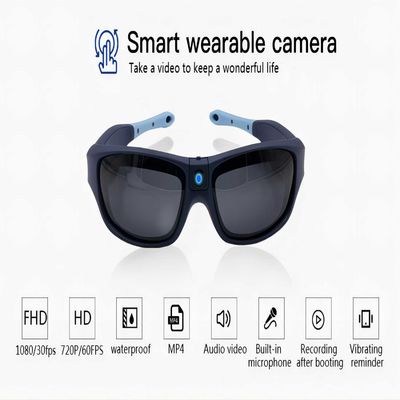 Lunettes de soleil de caméra vidéo d'action de moto avec l'enregistrement vidéo de 1080P FHD