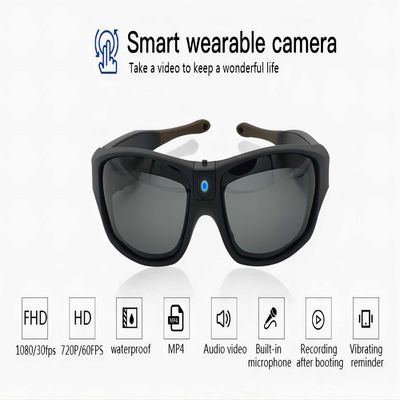 Lunettes de soleil de caméra vidéo de l'action 2K30FPS pour la chasse faisante du surf des neiges faisante de la planche à roulettes