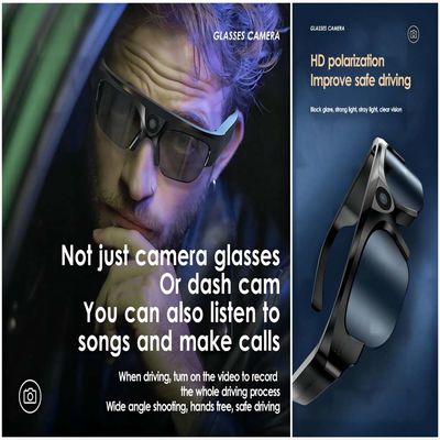 Enregistrement vidéo de écoute de Bluetooth de lunettes de soleil de caméra vidéo de musique sans fil de lunettes de soleil