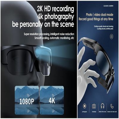 Pleine caméra sans fil de lunettes de soleil de HD 1080P Bluetooth avec la photo, vidéo, audio