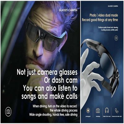 Lunettes de soleil portables de Bluetooth avec des réponses de téléphone d'enregistrement vidéo de photo de prise