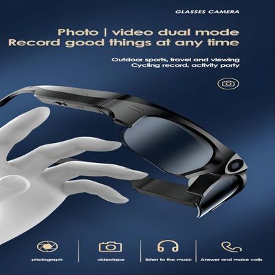 Lunettes de soleil visuelles faisantes du vélo fonctionnantes de Bluetooth d'enregistrement de boucle avec la musique ouverte d'oreille