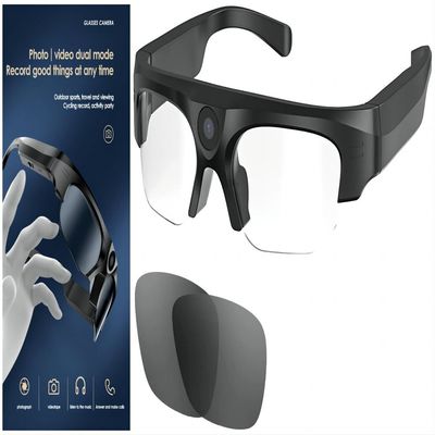 Lunettes de soleil visuelles faisantes du vélo fonctionnantes de Bluetooth d'enregistrement de boucle avec la musique ouverte d'oreille