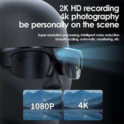 Lunettes de soleil visuelles faisantes du vélo fonctionnantes de Bluetooth d'enregistrement de boucle avec la musique ouverte d'oreille