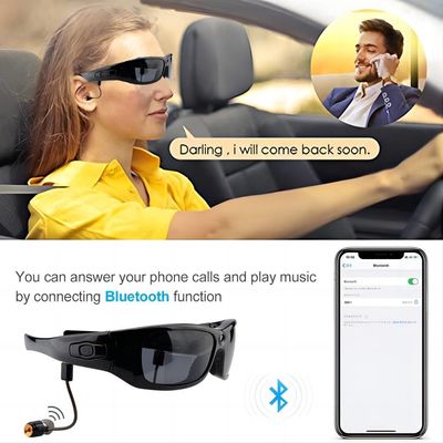 enregistrement visuel de lunettes de soleil de 720p Bluetooth pour des sports en plein air de marche de golf de trekking
