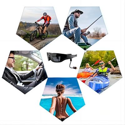 Caméra courante de lunettes de soleil du marathon G4F 1080P Bluetooth de traînée avec la musique, téléphone appelle