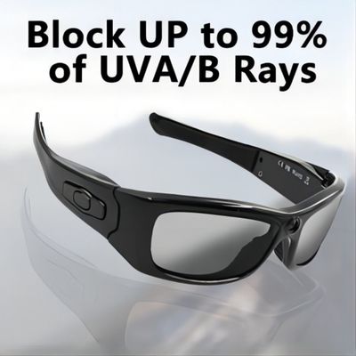 lunettes de soleil visuelles de 1080P Bluetooth avec l'enregistrement UV de photo de musique de lentilles de sécurité de protection