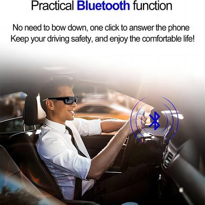 lunettes de soleil visuelles de 1080P Bluetooth avec l'enregistrement UV de photo de musique de lentilles de sécurité de protection