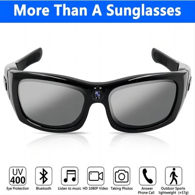 Les lunettes de soleil s'élevantes de caméra du snowboarding 1080P Bluetooth se relient à la Tablette de téléphone