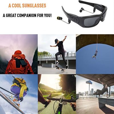 Les lunettes de soleil s'élevantes de caméra du snowboarding 1080P Bluetooth se relient à la Tablette de téléphone