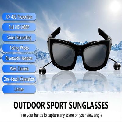 lunettes de soleil visuelles de 1080P HD Bluetooth pour la photo de sports en plein air prenant, enregistrant, musique