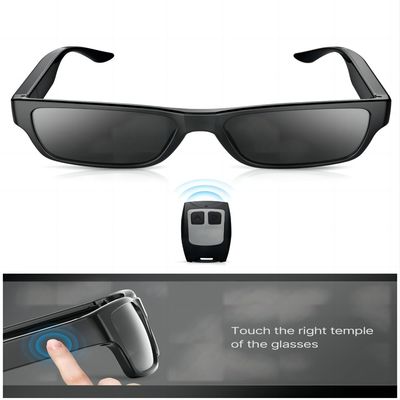 Lunettes de soleil visuelles de plein de HD 1080P espion audio d'enregistrement vidéo avec la lentille plaquée argentée