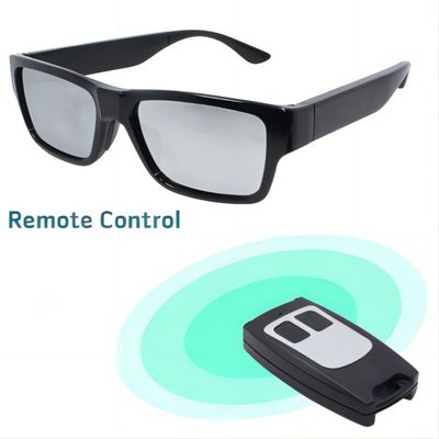 Lunettes de soleil visuelles de plein espion de HD 1080P avec la collection de preuves de lentille de courbure de 80 degrés