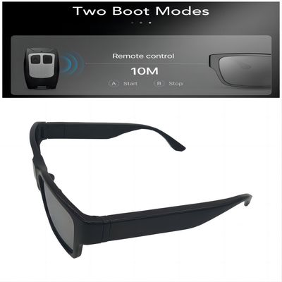 Lunettes de soleil visuelles de plein espion de HD 1080P avec la collection de preuves de lentille de courbure de 80 degrés