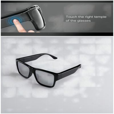 Lunettes de soleil visuelles de plein espion de HD 1080P avec la collection de preuves de lentille de courbure de 80 degrés