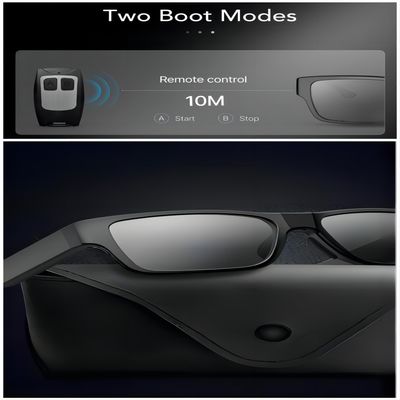 Contrôleur à distance visuel Video Recording des lunettes de soleil 2.4G de caméra d'espion