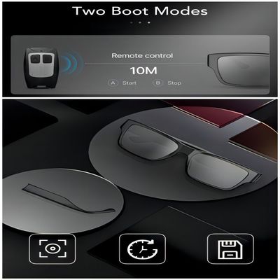 lunettes de soleil visuelles d'espion de vidéo surveillance de 1080p HD pour la carte de la sécurité 64G TF