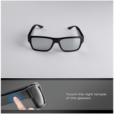 Lentille visuelle en plastique cachée de polycarbonate d'enregistreur des lunettes de soleil MP4 d'espion