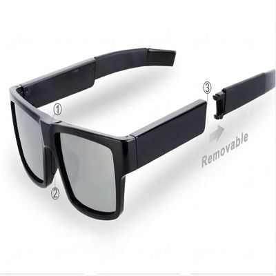 lunettes de soleil de caméra cachées par enregistrement vidéo de 1080P 30FPS à commande par effleurement sur la collection de preuves de site