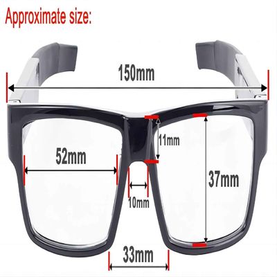 lunettes de soleil de caméra cachées par enregistrement vidéo de 1080P 30FPS à commande par effleurement sur la collection de preuves de site