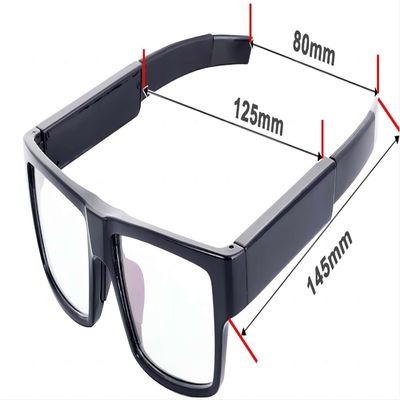 lunettes de soleil de caméra cachées par enregistrement vidéo de 1080P 30FPS à commande par effleurement sur la collection de preuves de site