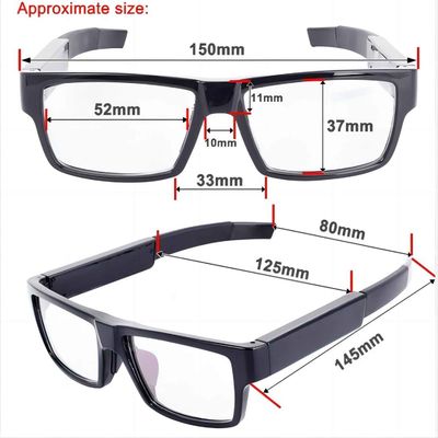 PLEINES lunettes de soleil de caméra cachées par G2-32G de HD un contrôle de doigt pour la collection de preuves