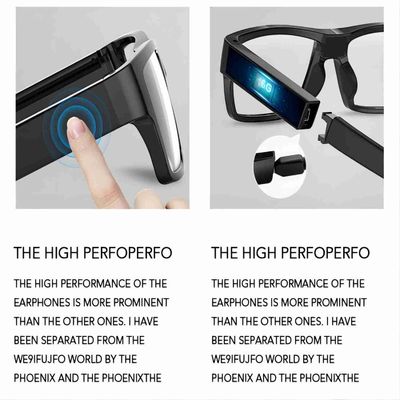 Carte de la mémoire 32G intégrée cachée par sécurité de la caméra Sunglasses1080P à commande par effleurement