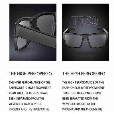 Carte de la mémoire 32G intégrée cachée par sécurité de la caméra Sunglasses1080P à commande par effleurement