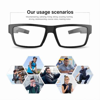 les lunettes de soleil de la caméra 1080P cachées par HD ne boutonnent NON aucun contact de trou à l'enregistrement en 3-5 secondes
