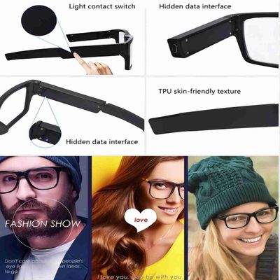 les lunettes de soleil de la caméra 1080P cachées par HD ne boutonnent NON aucun contact de trou à l'enregistrement en 3-5 secondes