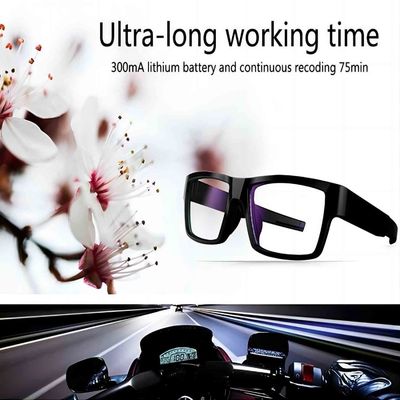 les lunettes de soleil de la caméra 1080P cachées par HD ne boutonnent NON aucun contact de trou à l'enregistrement en 3-5 secondes