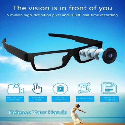 Sunglcasses caché par G2-64G avec l'angle 80° enregistrant la caméra vidéo portable de corps