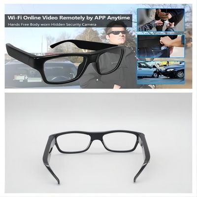 Connexion d'APPLI de WiFi Live Streaming Glasses Real-Time Monitoring d'actions d'espion de sécurité