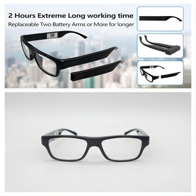 Lunettes de soleil portables 1080P de caméra de WiFi de sécurité pour la réunion, sécurité Activties