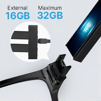 Enregistrement vidéo de logiciel d'APPLI de WiFi Mini Smart Camera Sunglasses With