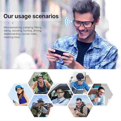 Verres visuels de WiFi pleins en verre portables de 1080P Smart pour des sports en plein air de trekking