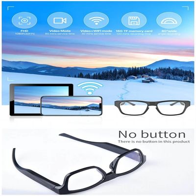 Mains extérieures de caméra de Mini Security Camera Glasses Wireless libres à l'enregistrement 1080P