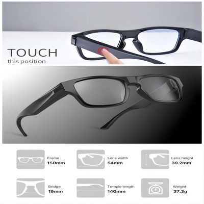 Verres de caméra d'action de HD1080P avec jambes à commande par effleurement externes de batterie de Micrphone les deux