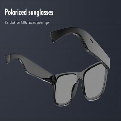 Lunettes de soleil visuelles anti Ray Lenses Connect With Phone bleu de Bluetooth de musique sans fil