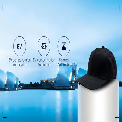 Enregistreur caché par caméra portable du stockage externe 1296P du chapeau 128GB de caméra de corps