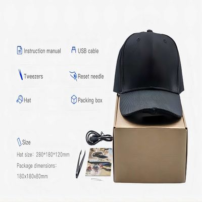 enregistreur Corps-usé portable de la casquette de baseball 1296P d'espion de la caméra 2K pour chasser la hausse de pêche