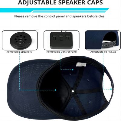 Chapeau de Bluetooth avec la batterie intégrée réglable de haut-parleur jusqu'à 24 heures heures de récréation de musique pour marcher, ski, faire du vélo de trekking
