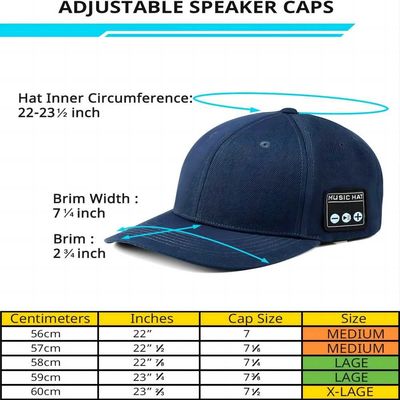 Chapeau unisexe de bluetooth avec le double haut-parleur, main-lavage, chapeau rechargeable de musique stockant des stuffers pour des filles et des garçons