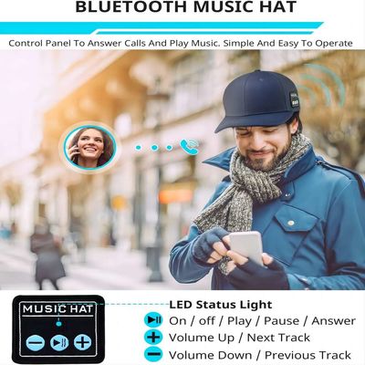 Chapeau unisexe de bluetooth avec le double haut-parleur, main-lavage, chapeau rechargeable de musique stockant des stuffers pour des filles et des garçons